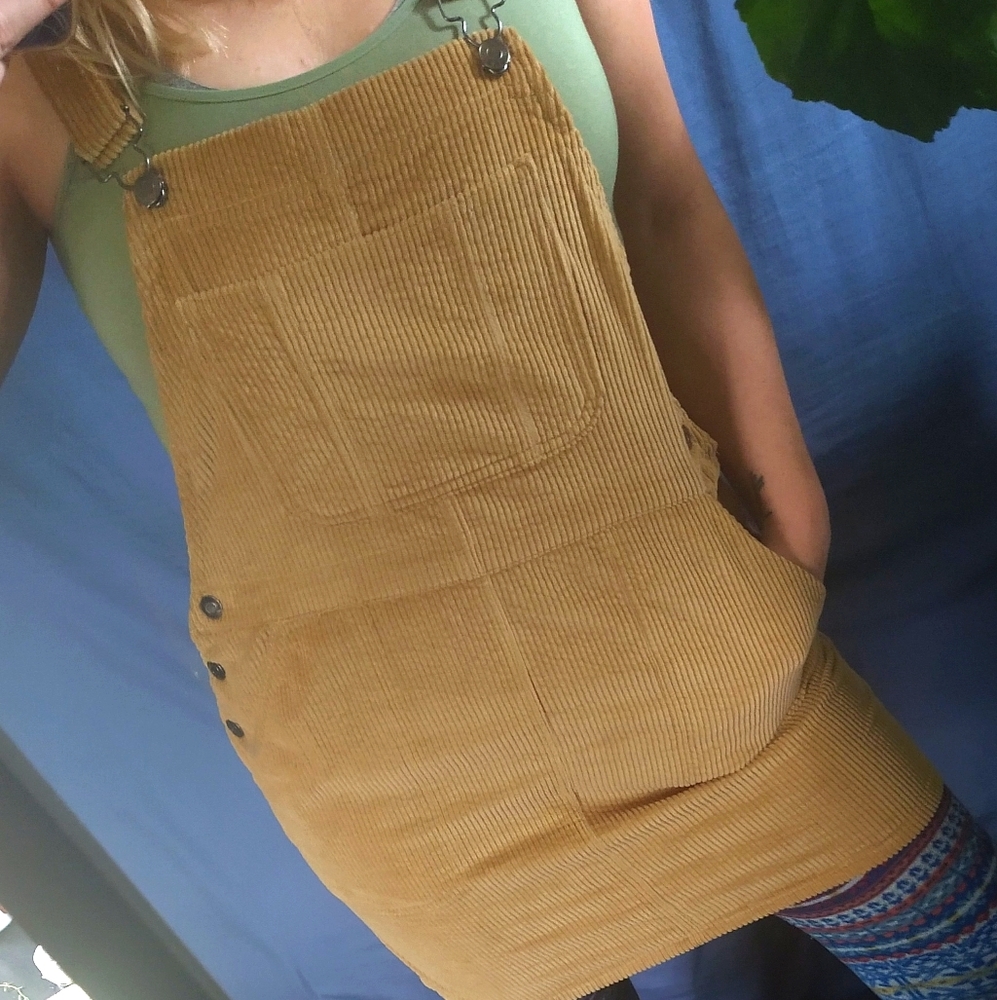 Corduroy Overalls/Skirt One-piece Size M
